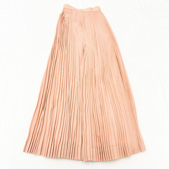 J. Crew Pleated Midi Straight Skirt Flowy Elegant Nude/Pink Size 10 - Picture 5 of 5